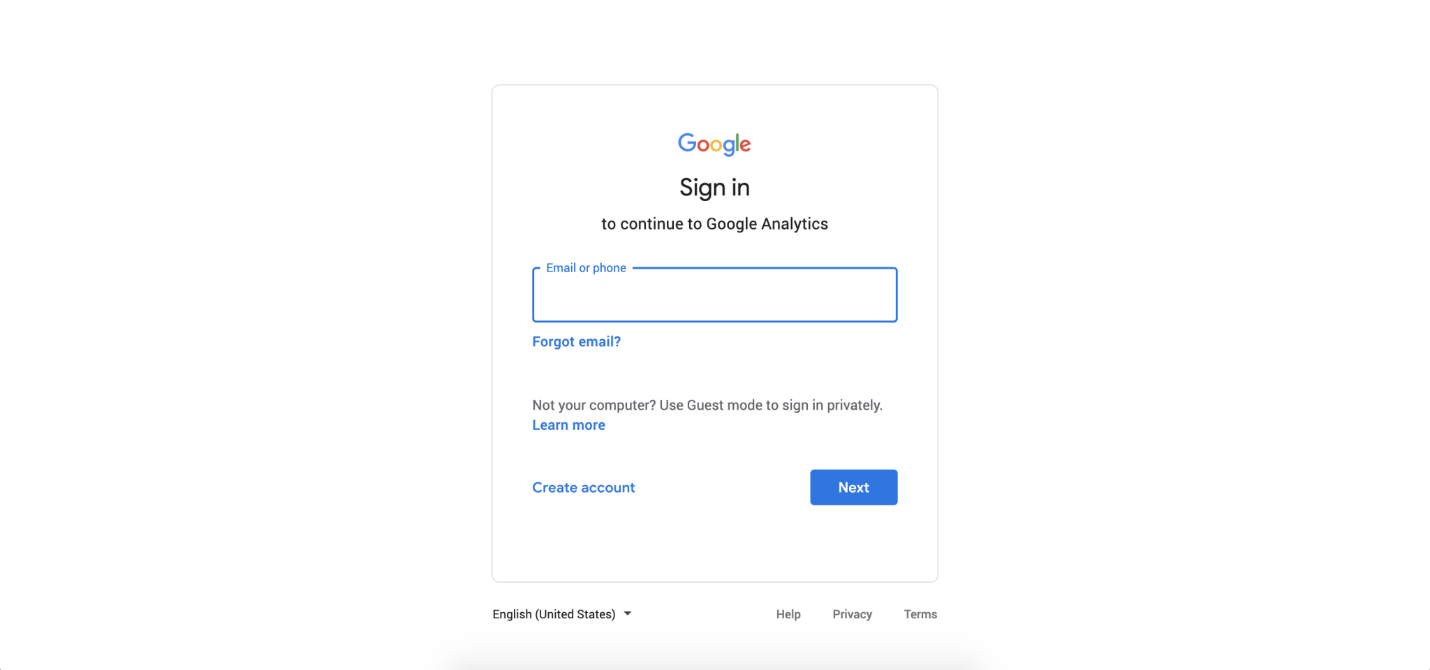 google-analytics-sign-in