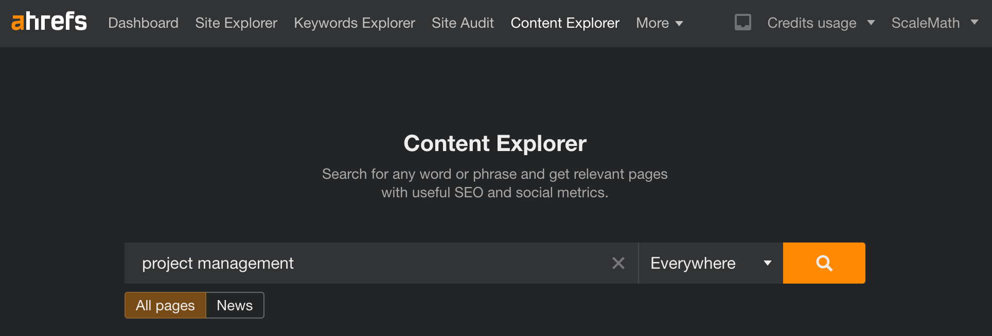 ahrefs content explorer