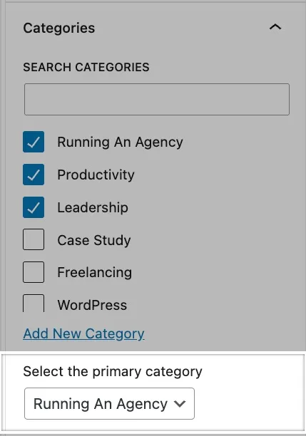 WordPress Categories