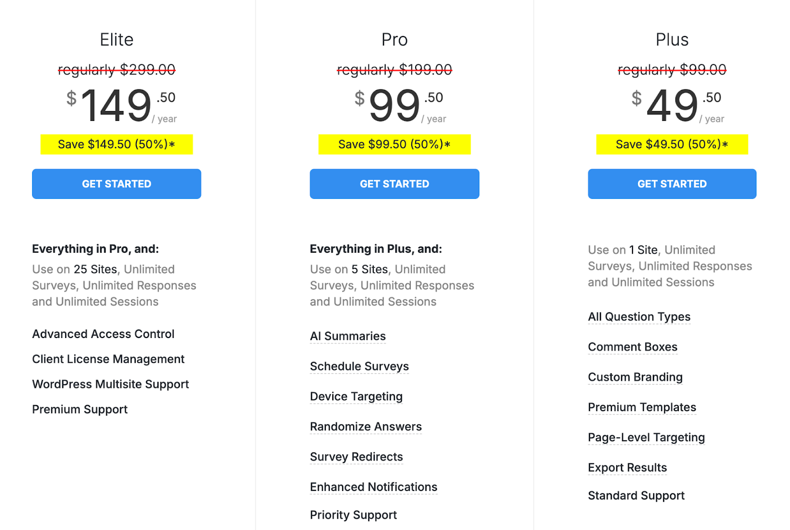 UserFeedback Pricing