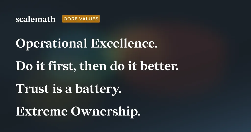 scalemath core values