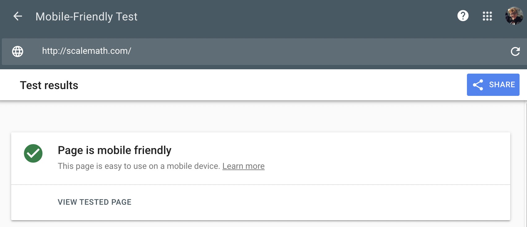 mobile friendly test google search console